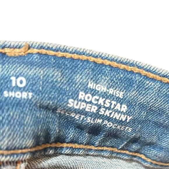 Old Navy Women’s Blue High-Rise Rockstar Super Skinny Denim Jeans, Size 10S, NWT - Picture 5 of 10